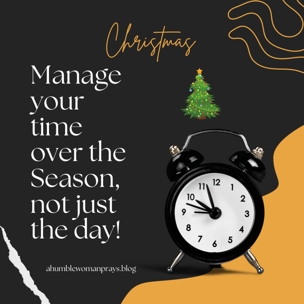 Manage your time over the season, not just the day!