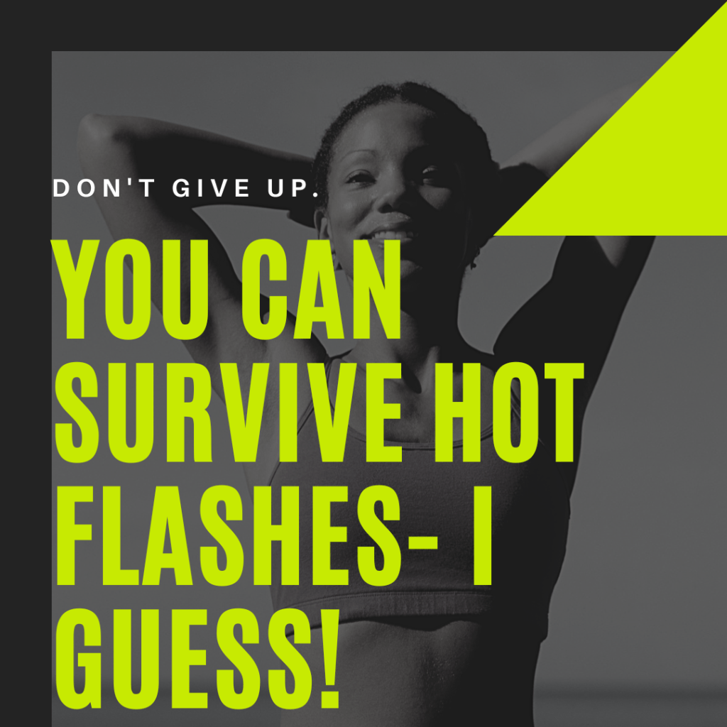 You can survive hot flashes- I guess!
But Hot Flashes triggered by 90+ temps?
